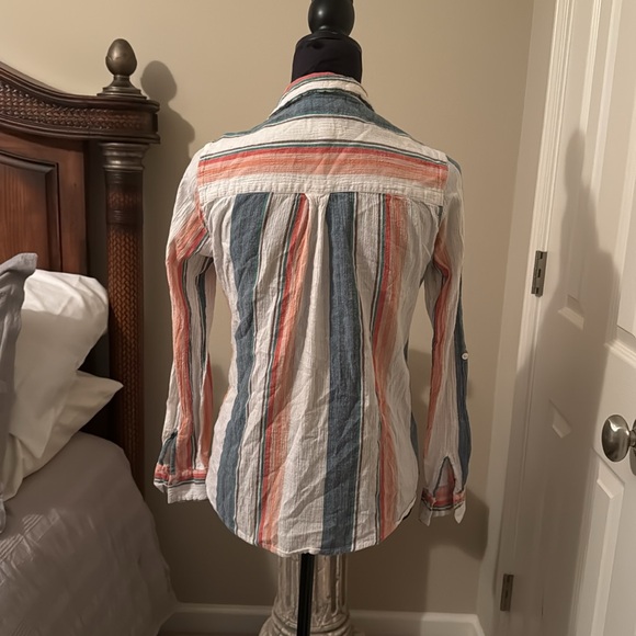 Olive & Oak Blouse multi stripe size small - Picture 2 of 3